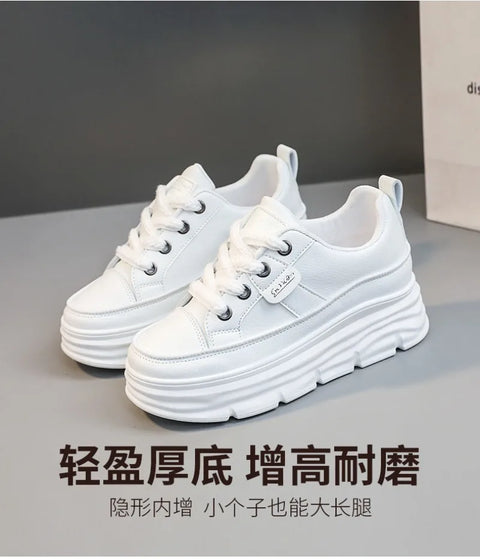 Chunky Sneakers Women 2025Spring Platform Designer Casual Shoes Comfortable Softsole Waterproof Vulcanize Shoes Zapatillas Mujer