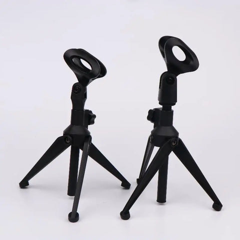 New 1Pcs Mini Portable Table Stand Universal Microphone Stand Desktop Tripod Adjustable Mic Clip Holder Lightweight Bracket