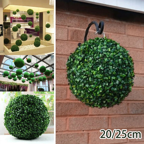 Round Artificial Plant Ball Simulation Leave Grass Ball Hanging DIY Decortion For Home Office Private Homes Restaurants Schools