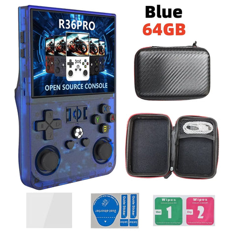 R36S R36 Ultra Handheld Retro Video Game Console IPS Screen 128GB Games Portable Pocket Player Linux System R36Ultra R36 PRO
