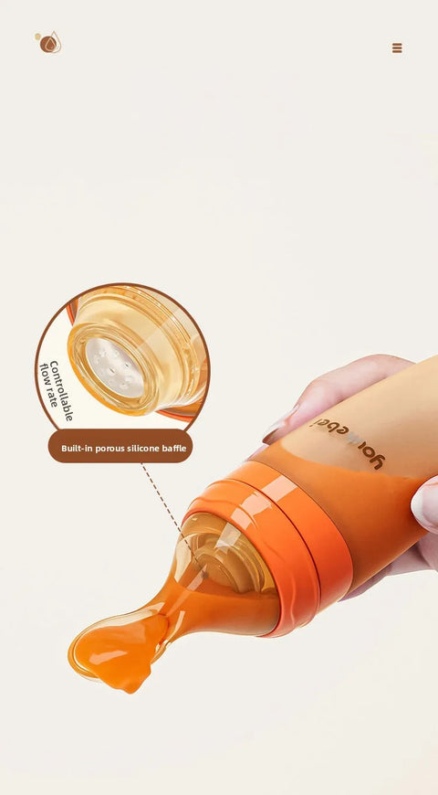 Silicone Baby Complementary Food Spoon Squeeze Feeding Bottle Spoon Water Feeding Tool Baby Food Tableware Tool