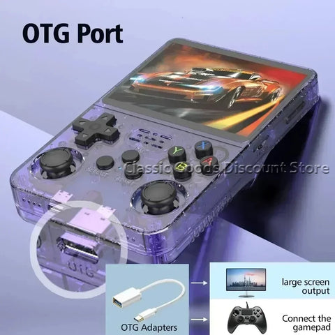 NEW R36PRO Retro Handheld Video Game Console Linux System 3.5 Inch IPS Screen Portable Pocket Video 64GB/256GB Player Games Gift
