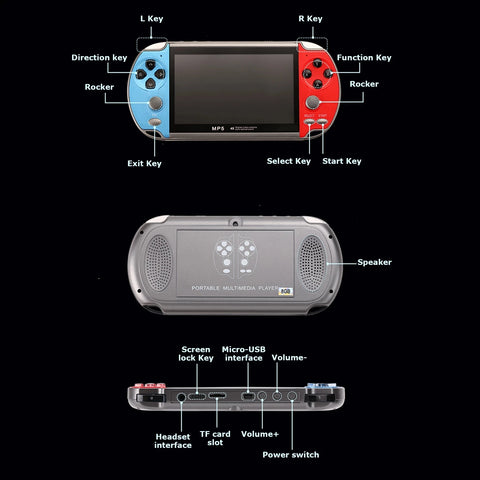 Hand Game Console Arcade Player Handheld for Child Portable Retro Video Kids Videogame Mini Emulator TV Classic Retrogaming Box