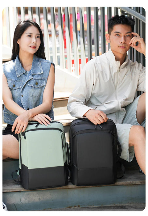 USB Business Backpack Commuting Hiking Camping Shopping Outdoor Travel Bag Laptop Computer Handbag Short Trip College Schoolbag