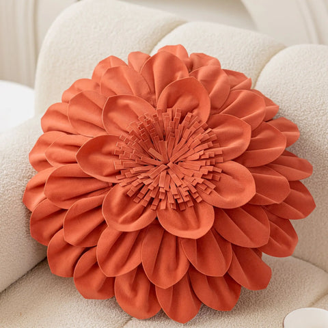Flower Velvet Cushion Cover Luxury Handmade Splicing Petal Pillow Cover For Living Room Sofa Office Waist Back Cover Pillowcase
