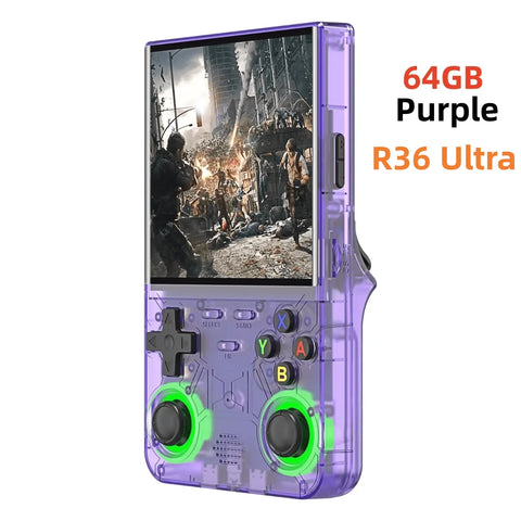 R36S R36 Ultra Handheld Retro Video Game Console IPS Screen 128GB Games Portable Pocket Player Linux System R36Ultra R36 PRO