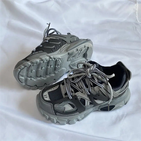 Brand Design Black Chunky Sneakers Unisex Fashion New Men's Dad Shoes Trendy Casual for Girls And Boys