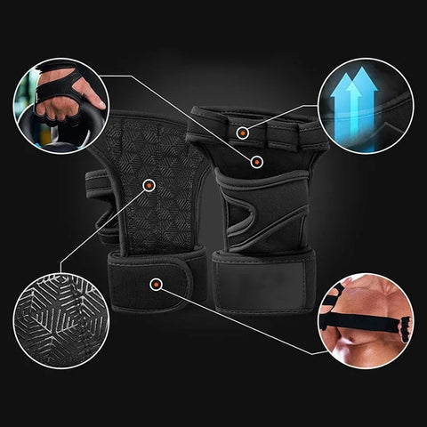 Training Sport Gloves for Men Women Workout Gloves Fitness Body Building Weightlifting Gym Hand Wrist Palm Protector Gloves