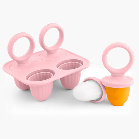 Baby Silicone Mold Set,Teething Teether,Perfect for Freezing Breast Milk, Formula & Smoothies - Essential Baby Feeding Accessory