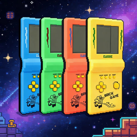 Large Screen Handheld Game Console Built-in 23 Games for Tetris Classic Retro Game Players Machine Puzzle Toys Children Boys
