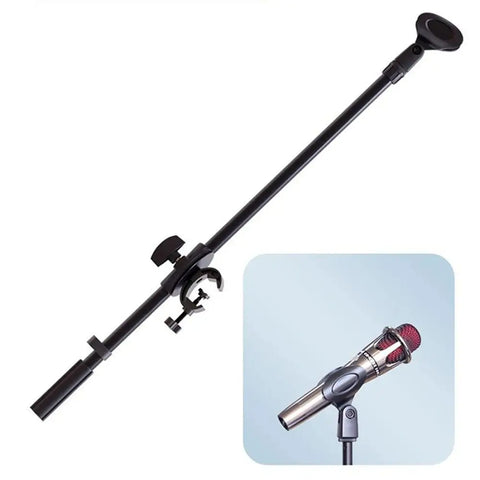 55cm Adjustable Rotating Microphone Stand Crossbar Arms Mic Clip Phone Holder Extension Bracket Designed 3/8 Thread Cross Bar