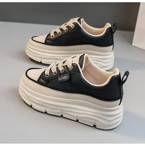 Chunky Sneakers Women 2025Spring Platform Designer Casual Shoes Comfortable Softsole Waterproof Vulcanize Shoes Zapatillas Mujer