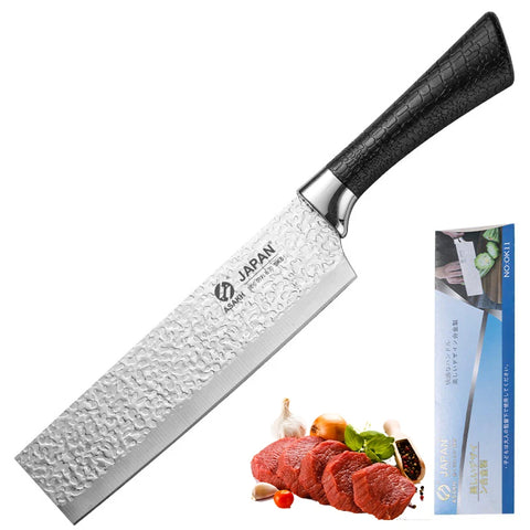 Stainless steel chef's knife, sharp kitchen cutting knife, fruit and vegetable peeler high-hardness meat and fruit cutting knife