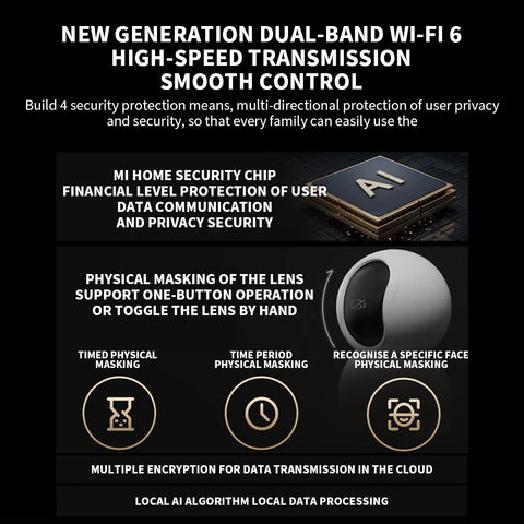 Xiaomi Mijia Smart Camera C700 Editie 4K Full Color Bidirectionele Spraak 8 Megapixels 360 ° View Werk Infrarood Nachtzich CN