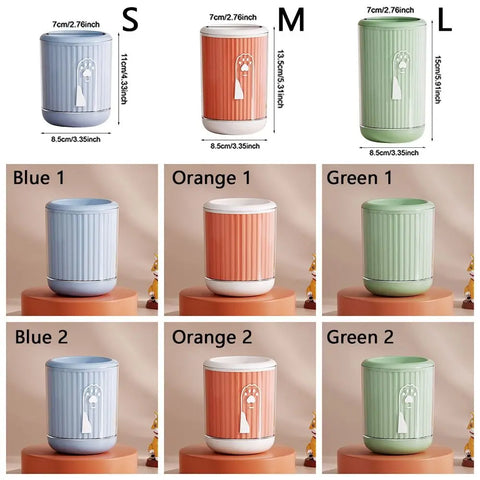 Automatic Pet Foot-washing Cup Soft Quick Wash Dog Foot Cleaning Cup Portable Detachable Paw Cleaner Cup For Cats and Dogs