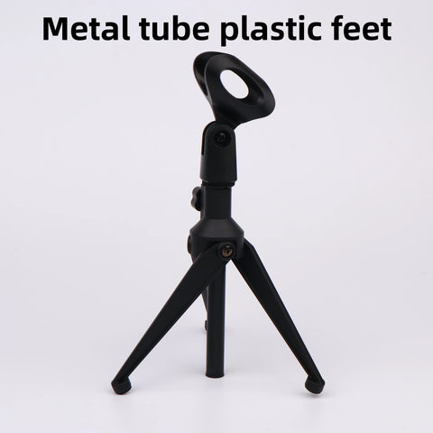 New 1Pcs Mini Portable Table Stand Universal Microphone Stand Desktop Tripod Adjustable Mic Clip Holder Lightweight Bracket