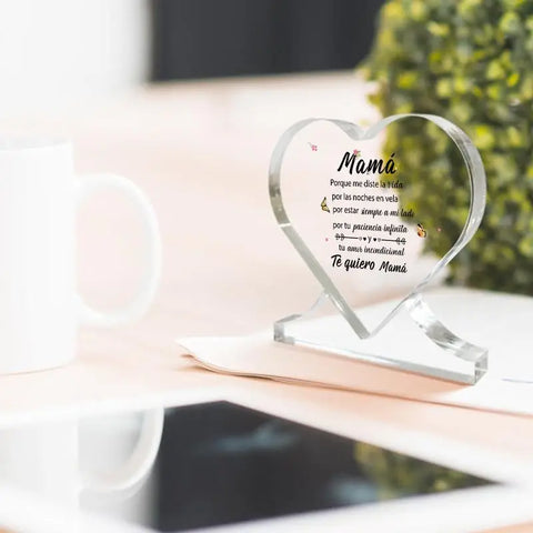 Regalos para Mama Office Desk Decoration Acrylic Gift Keepsake Town Paper Spanish Mom Christmas Mother's Day Gift