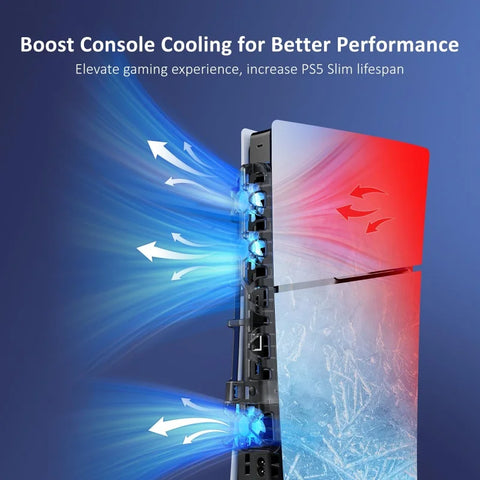 Cooling Fan For Play Station Playstation PS 5 PS5 Slim Game Console Cooler Ventilator Refrigerator USB Table Exhaust Ventilation