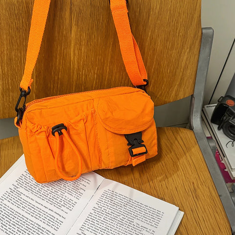 Trendy Sports Crossbody Bag, Workwear Style Design, Single Shoulder Bag, Multifunctional and Lightweight Portable Chest Bag