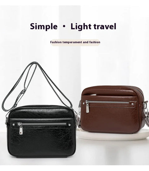 Trendy And Fashionable Women's Crossbody Bag, Single-Shoulder Bag, Simple Solid-Color Commuting Small Square Bag
