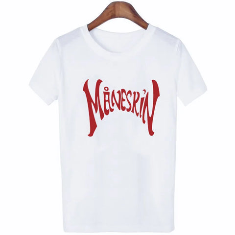 Oversized T Shirt Graphic Maneskin Street Fashion Women Aesthetic Summer Harajuku Streetwear Hip Hop Casual Musical Shirts