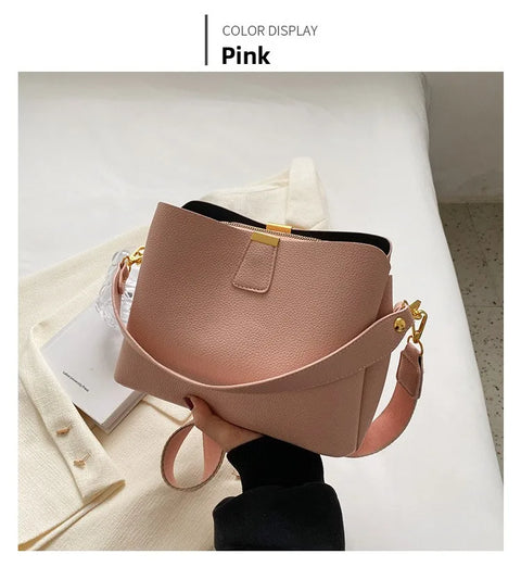 2026 New Trendy Fashion Handheld Bucket Bag Large Capacity Crossbody Bag for Women High-end Feel Women's Bag