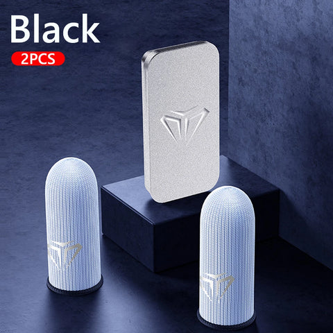 2pcs Finger Cover Breathable Game Controller Finger Sleeve For Pubg Sweat Proof Non-Scratch Touch Screen Gaming Thumb Gloves