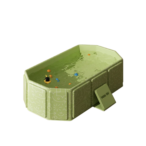 1 PC Of Foldable Children's Bathtub With Non-Slip Base, Easy To Store, Suitable For Small Spaces, White, Indoor And Outdoor U