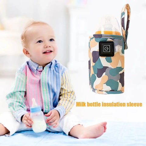 USB Portable Milk Warmer Bottle Heater Travel Stroller Insulated Bag For Baby Nursing Outdoor Winter Use Safe Heating