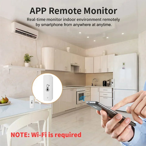 Tuya WiFi Temperature Humidity Sensor Smart Sensor APP Remote Control For Smart Home WorkWith SmartLife Yandex SmartLife Alexa