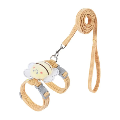 Cat Harness Leash Set Adjustable Mesh Dog Harness Cartoon Vest Puppy Pet Walking Lead Leash for Small Medium Dogs Cats Kitten