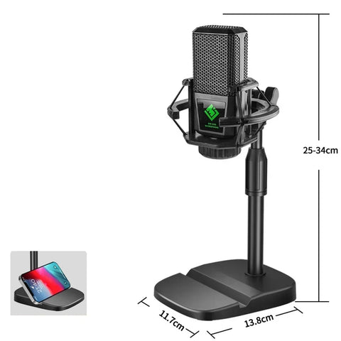 Multifunction Microphone Stand Desktop Tripod Table Stand Adjustable Mic Stand Mic Clip Holder Bracket With Base Brackets