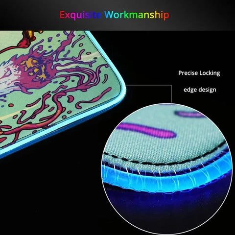 RGB Large Gaming Mouse Pad With Backlit Escape From Tarkov Mousepad PC Non-slip Rubber Desk Mat Computer Gamer Keyboard LED Rug