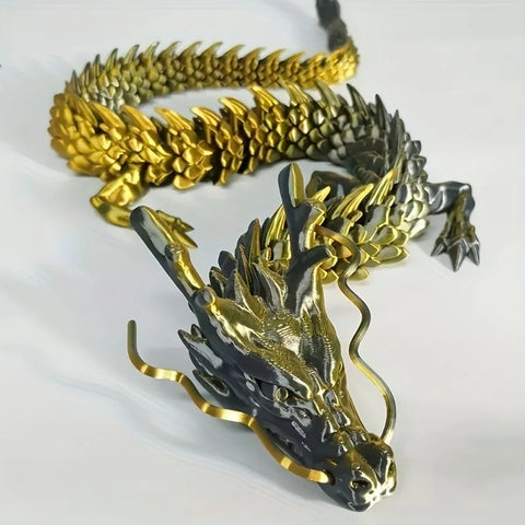 3D Printed Gemstone 90CM Dragon Model Animal Action Toy Desktop Decoration High Beauty Birthday Gift