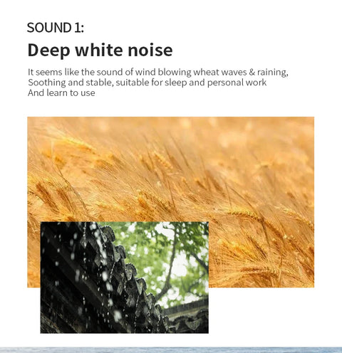 Baby White Noise Machine for Sleeping, Portable Sound Soother with 10 Relaxing Sounds, USB Rechargeable, Auto-Off Timer