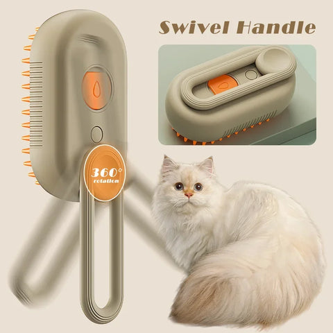 Steam Brush Cat Hair Steam Brush Steamy Cats Brush Electric Spray Pet Comb Grooming Removing Tangled and Loose Cats Accessories
