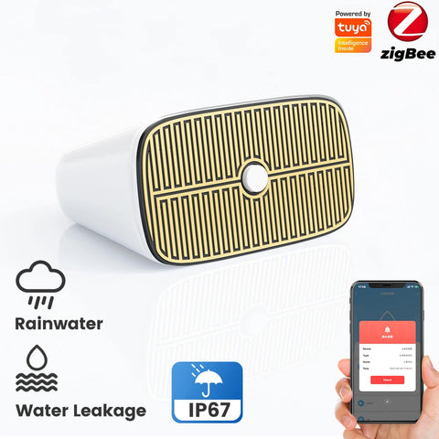 IP67 Tuya Zigbee Smart Rain Sensor For Outdoor Wireless Real-Time Rain Detection With Waterproof Design, Zigbee Hub