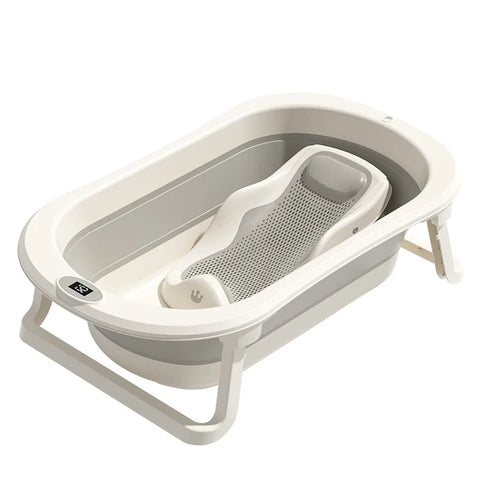 Foldable Portable Baby Bathtub Collapsible Infant Bath Tub Newborn Toddler Large Non Slip Bath Seat Home Travel Space Saver