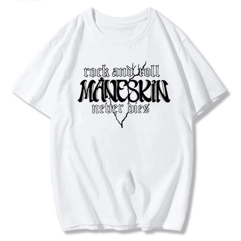 Oversized T Shirt Graphic Maneskin Street Fashion Women Aesthetic Summer Harajuku Streetwear Hip Hop Casual Musical Shirts