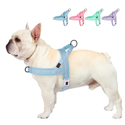 Soft No Pull Dog Harness Nylon Pitbull Dog Puppy Harnesses Padded Pet Vest Adjustable for Small Medium Large Dog Chihuahua Pug