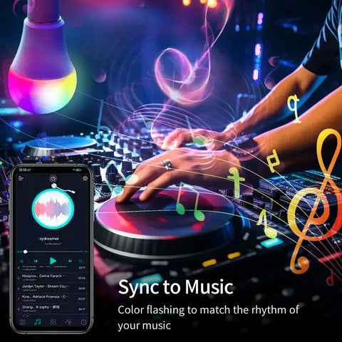 Tuya Bluetooth Smart LED Bulb E27 9W Light Bulb RGB Dimmable Led Lamp 220V 110V Smart Life App Control For Bedroom Decor Lightin