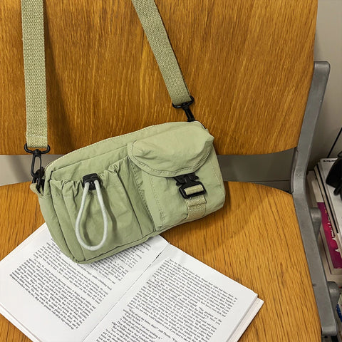 Trendy Sports Crossbody Bag, Workwear Style Design, Single Shoulder Bag, Multifunctional and Lightweight Portable Chest Bag
