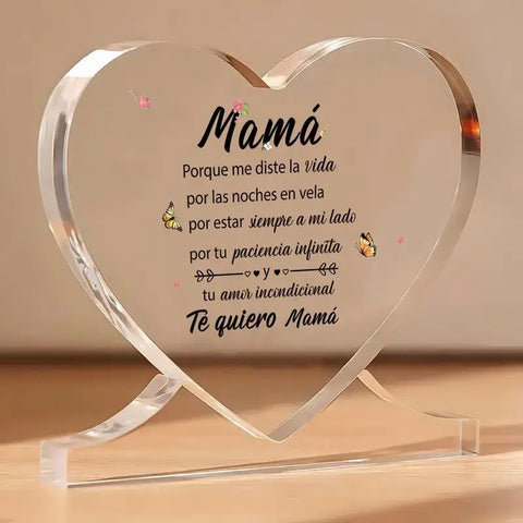 Regalos para Mama Office Desk Decoration Acrylic Gift Keepsake Town Paper Spanish Mom Christmas Mother's Day Gift