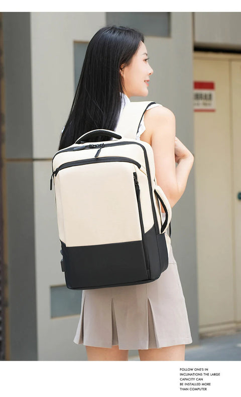 USB Business Backpack Commuting Hiking Camping Shopping Outdoor Travel Bag Laptop Computer Handbag Short Trip College Schoolbag