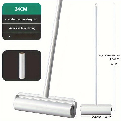 Pet Hair Removal Roller with 49" Adjustable Long Handle – Efficient Lint and Dust Cleaning Tool for Home, Sofa, and Pet Surfaces