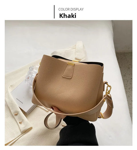 2026 New Trendy Fashion Handheld Bucket Bag Large Capacity Crossbody Bag for Women High-end Feel Women's Bag