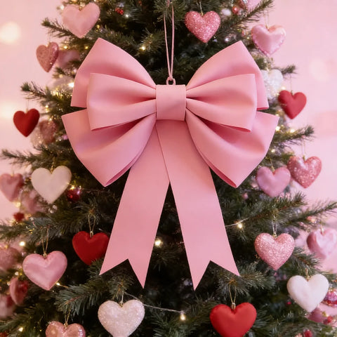 Red Pink Big Bow Handmade DIY EVA Material Packaging Valentine's Day Decor Xmas Wedding Birthday Party Backgroun Home Decoration