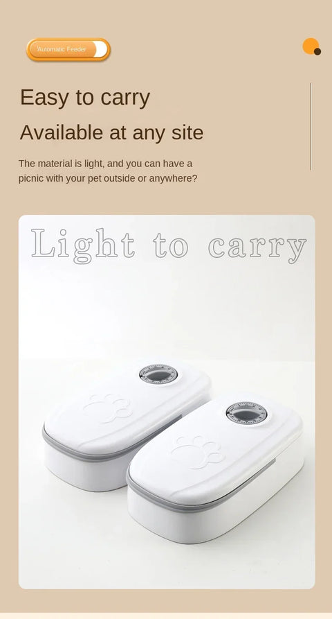 Smart Pet Feeder with Timer Automatic Food Dispenser for Cats Dogs Dry Wet Food Dual Meal Separation Puppy Kitten Feeding