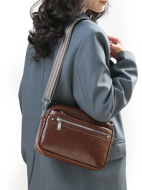 Trendy And Fashionable Women's Crossbody Bag, Single-Shoulder Bag, Simple Solid-Color Commuting Small Square Bag