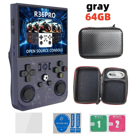 R36S R36 Ultra Handheld Retro Video Game Console IPS Screen 128GB Games Portable Pocket Player Linux System R36Ultra R36 PRO